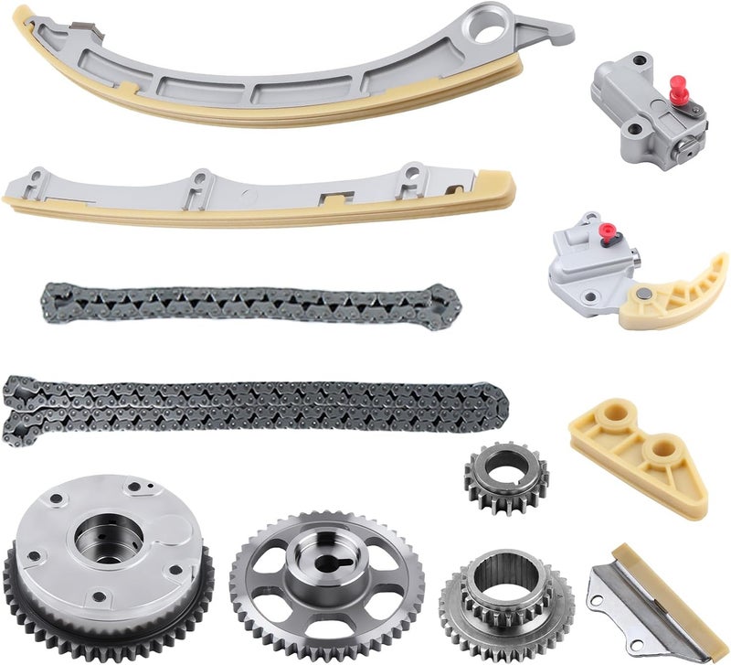 autoexact Store 14510R40A01 Engine Timing Chain Kit w/Camshaft Adjuster & VVT Gear, Timing Chain Set Replacement Part Fit for 2008-2015 2.4L Honda Accord Civic Crosstour CR-V Acura TSX ILX - Image 1